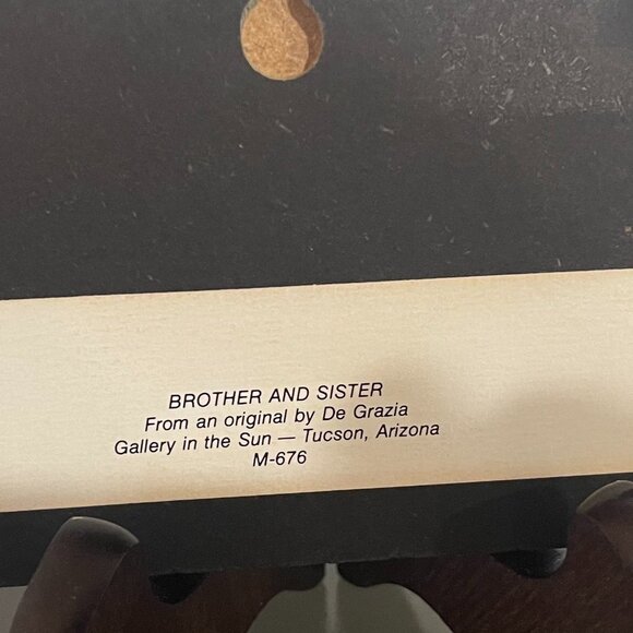 Ted De Grazia Art Work on Wooden Plaques, Set of 2 - Picture 6 of 9